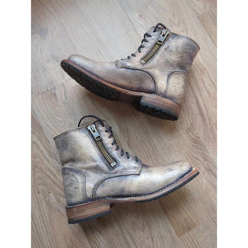 Bed Stu Tactic Moto Zip Combat Chukka Rustic Boots Womens 7.5